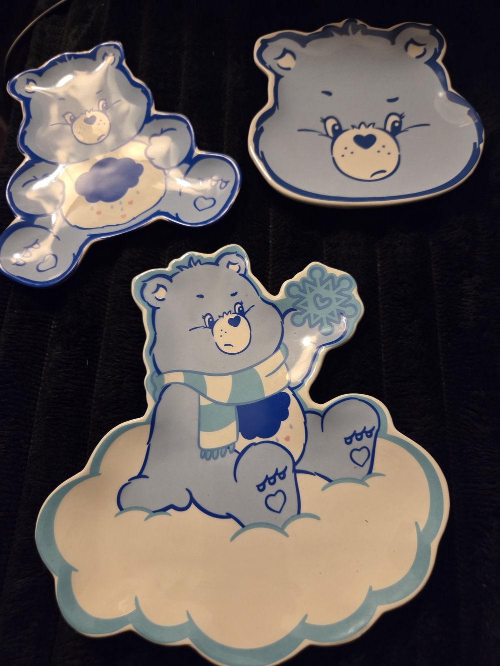 Care Bears Blue Decorative Plates - Blue & White Set of 3